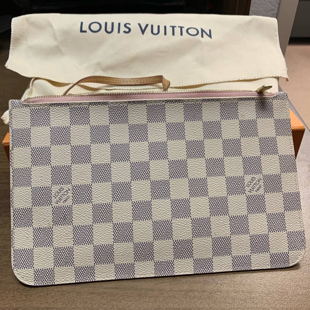 Louis Vuitton Neverfull Pochette Azur Blue